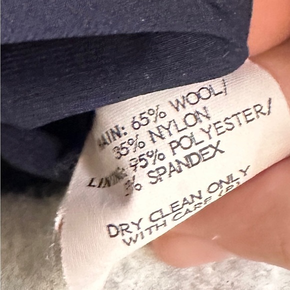 Nicholas Women’s Wool Striped Flare Skirt Navy & Cream US 2 - Picture 14 of 14